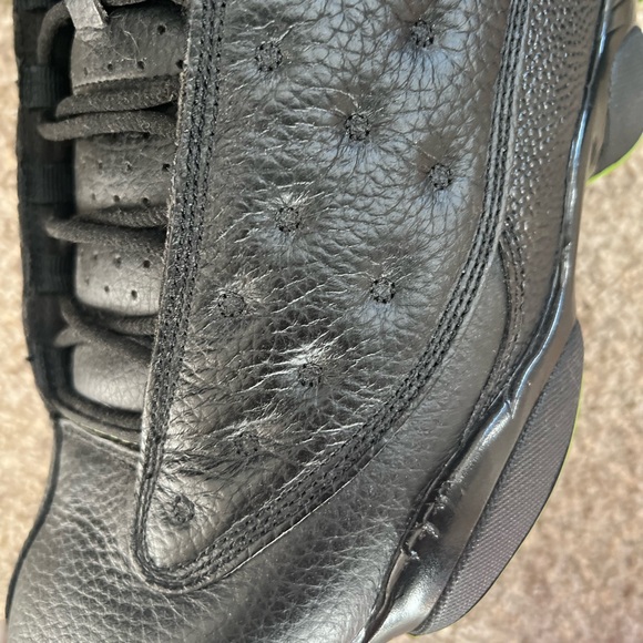 Jordan 13 Retro Altitude (2017) Black and Neon Green Sneakers | Size 12 - Picture 6 of 7